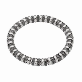 Fope Flex'it Solo 18ct White Gold 3.05ct Black Diamond Bracelet