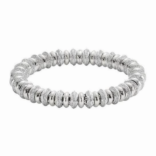 Fope Flex'it Solo 18ct White Gold 4.14ct Diamond Bracelet