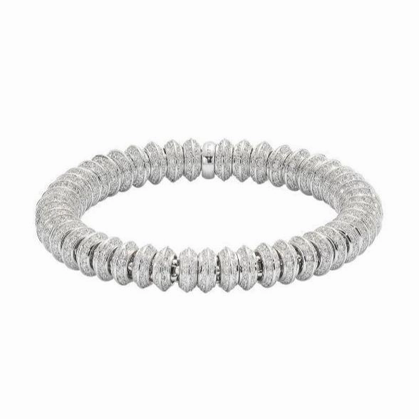 Fope Flex'it Solo 18ct White Gold 7.29ct Diamond Bracelet