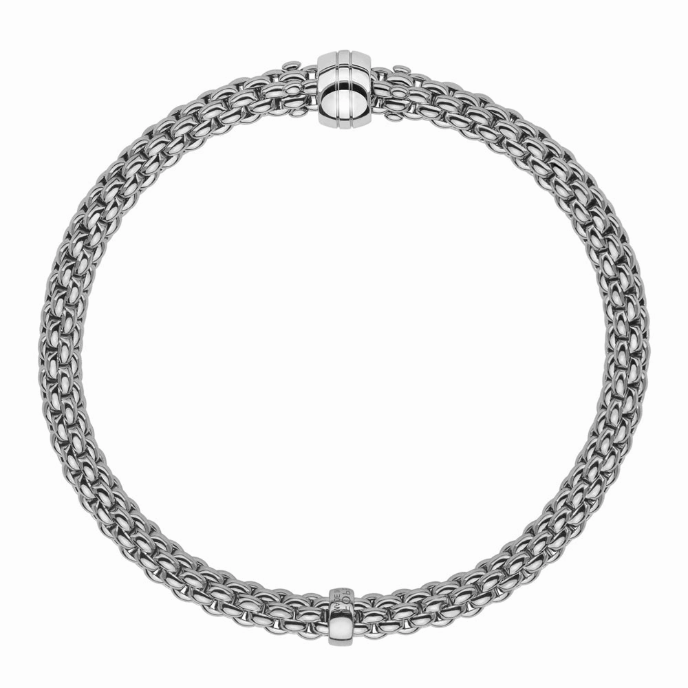 Fope Flex'it Solo 18ct White Gold Bracelet D