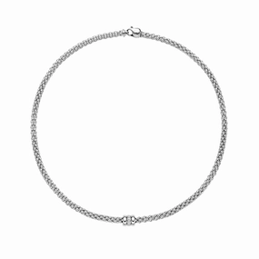 Fope  Flex'it Solo 18ct White Gold Diamond Necklace