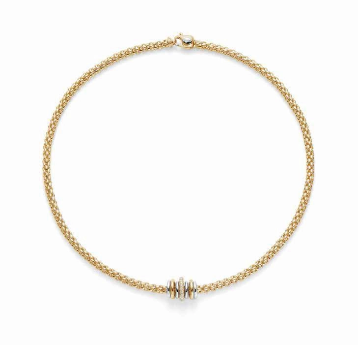 Fope Flex'It Solo 18ct Yellow Gold 0.41ct Diamond Necklace
