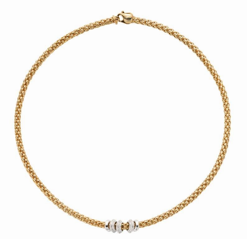 Fope Flex'it Solo 18ct Yellow Gold 0.50ct Diamond Necklace