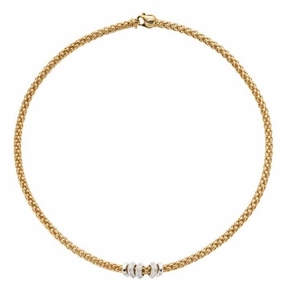 Fope Flex'it Solo 18ct Yellow Gold 0.50ct Diamond Necklace