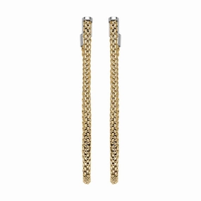Fope Flexit Essentials 18ct Yellow Gold Long Mesh Chain Earrings