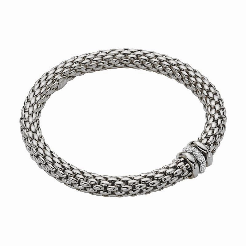 Fope Love Nest 18ct White Gold 0.19ct Diamond Bracelet