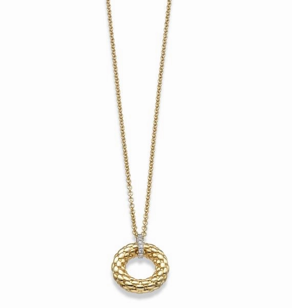 Fope Lovely Daisy 18ct Yellow Gold Diamond Necklace