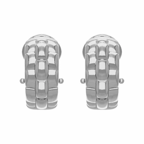 Fope Luci 18ct White Gold Hoop Earrings D