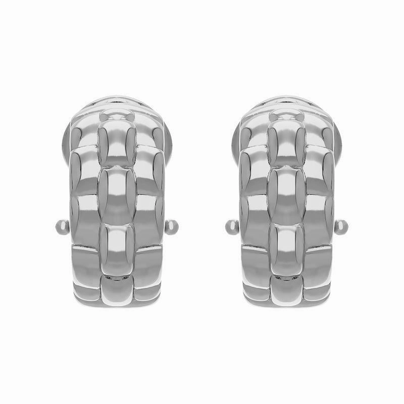 Fope Luci 18ct White Gold Hoop Earrings D