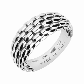 Fope Lux 18ct White Gold Signature Weave Ring
