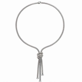 Fope MiaLuce 18ct White Gold 0.97ct Diamond Lariat Necklace