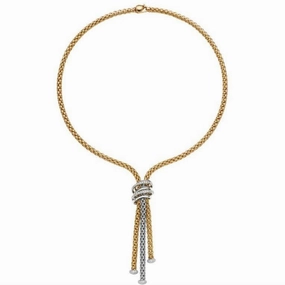 Fope MiaLuce 18ct Yellow Gold 0.97ct Diamond Lariat Necklace