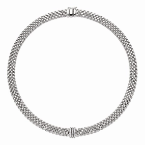 Fope Panorama 18ct White Gold 0.23ct Diamond Rondelle Necklace