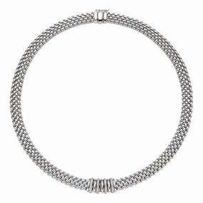 Fope Panorama 18ct White Gold 0.30ct Diamond Rondelle Necklace
