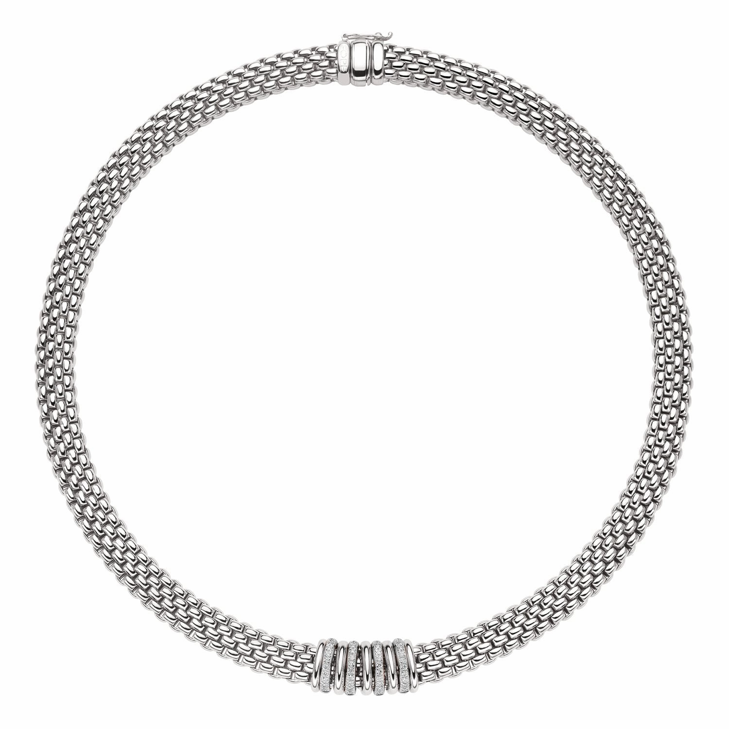 Fope Panorama 18ct White Gold 0.30ct Diamond Rondelle Necklace