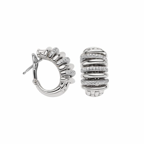Fope Panorama 18ct White Gold 0.46ct Diamond Hoop Earrings