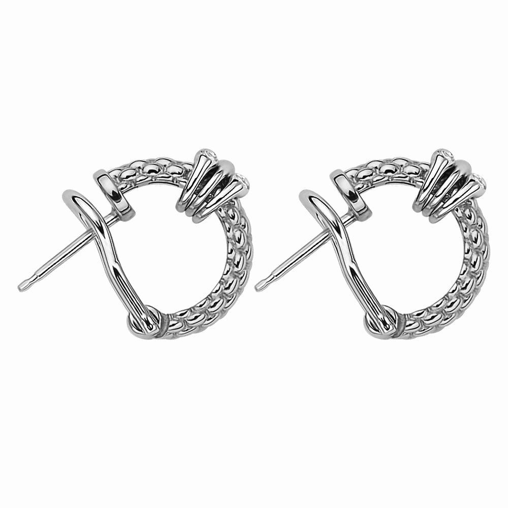 Fope Prima 18ct White Gold 0.08ct Diamond Earrings