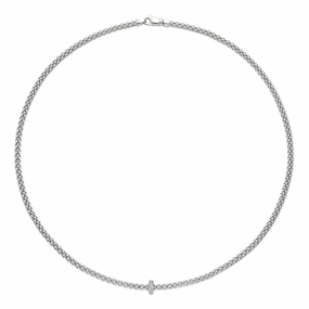 Fope Prima 18ct White Gold 0.18ct Diamond Necklace