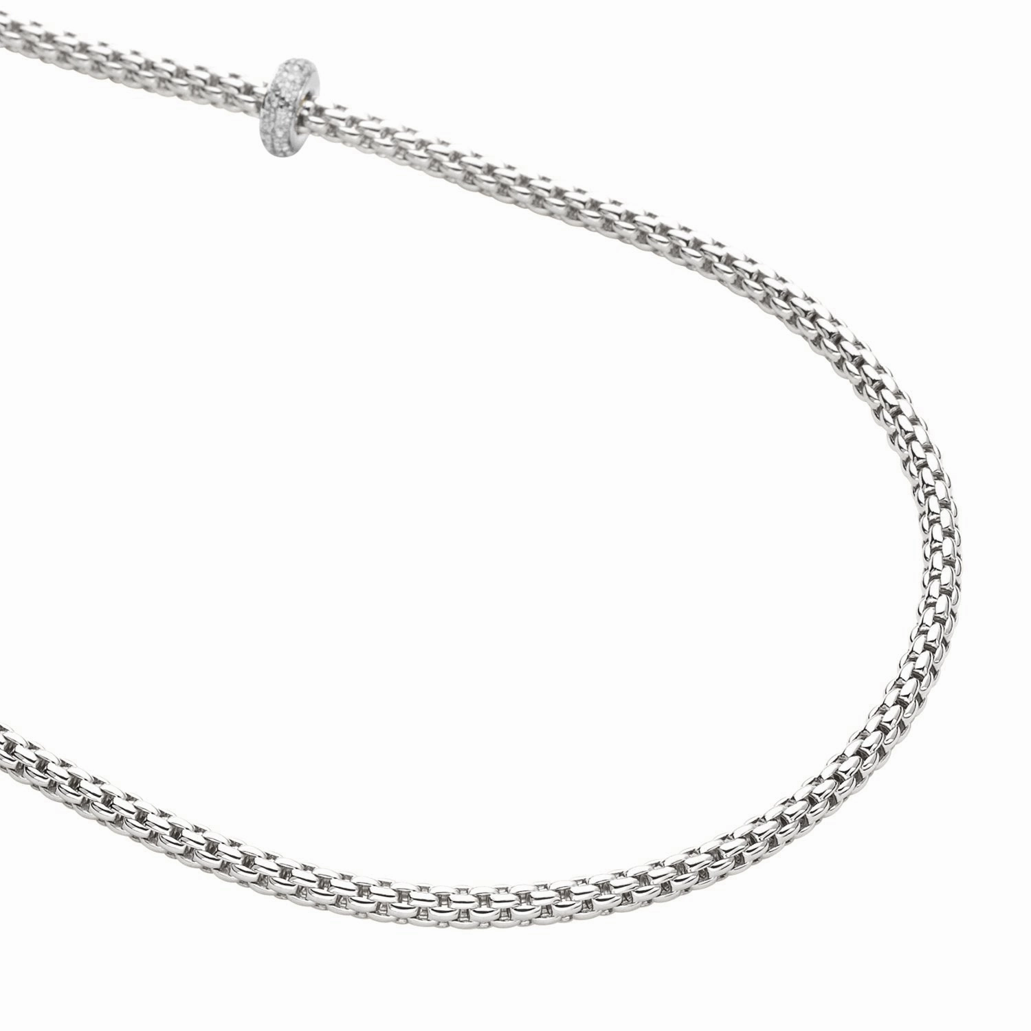 Fope Prima 18ct White Gold 0.72ct Diamond Long Necklace