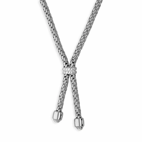 Fope Silverfope Ice Sterling Silver Pearl Lariat Necklace