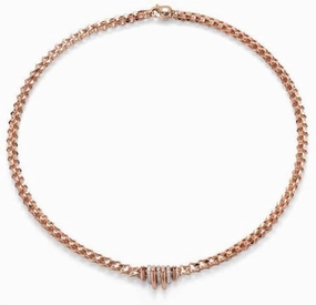 Fope Wild Rose 18ct Rose Gold 0.31ct Diamond Necklace D