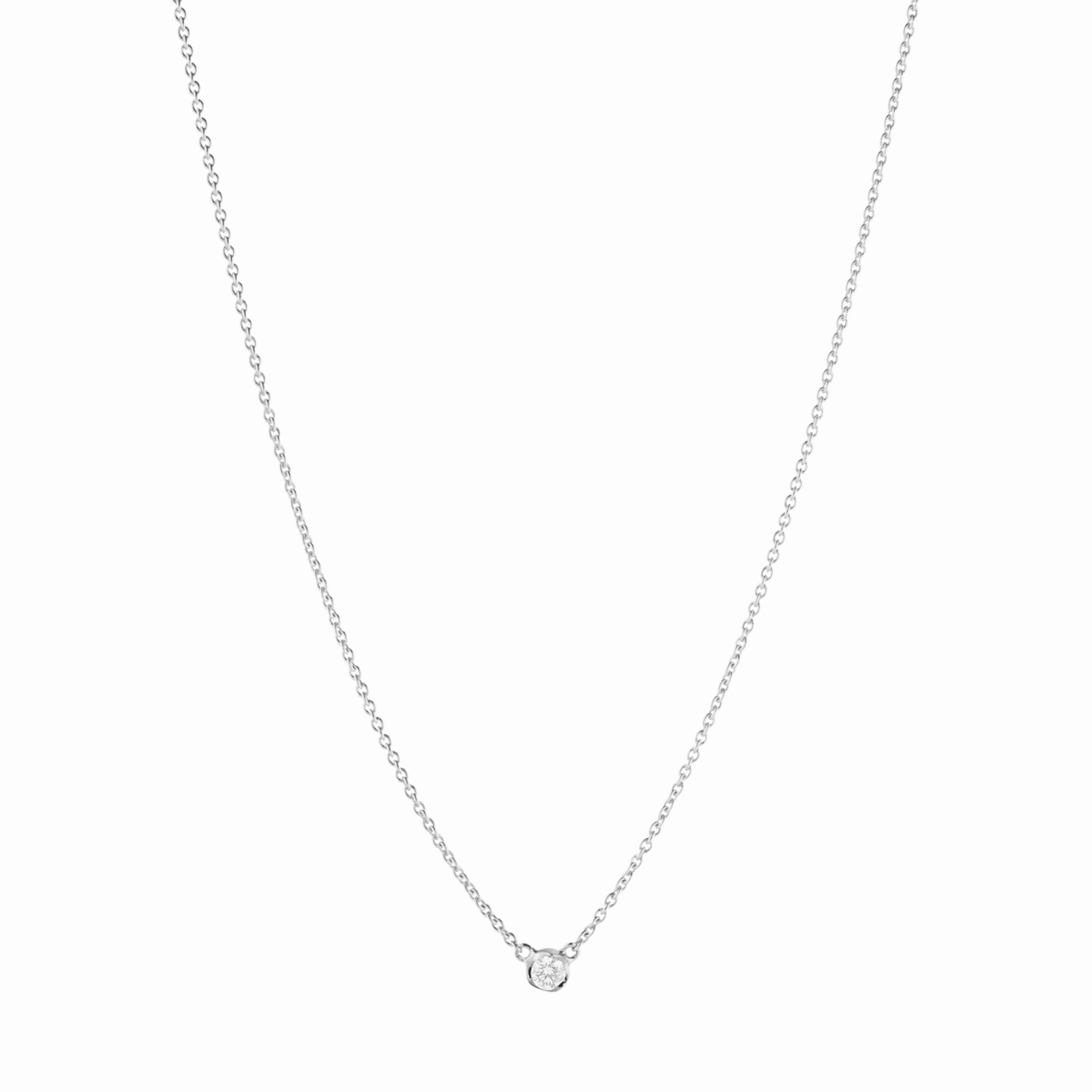 Georg Jensen 18ct White Gold 0.05ct Diamond Signature Diamonds Necklace