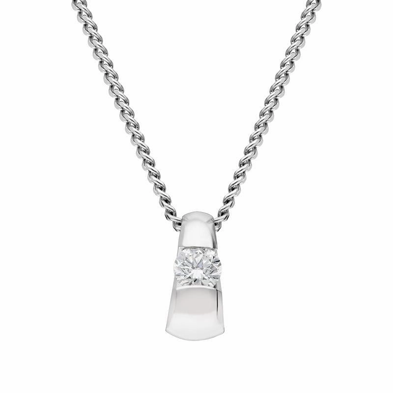 Georg Jensen 18ct White Gold 0.20ct Diamond Tension Set Necklace