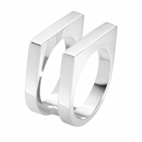 Georg Jensen Aria Sterling Silver Two Row Ring
