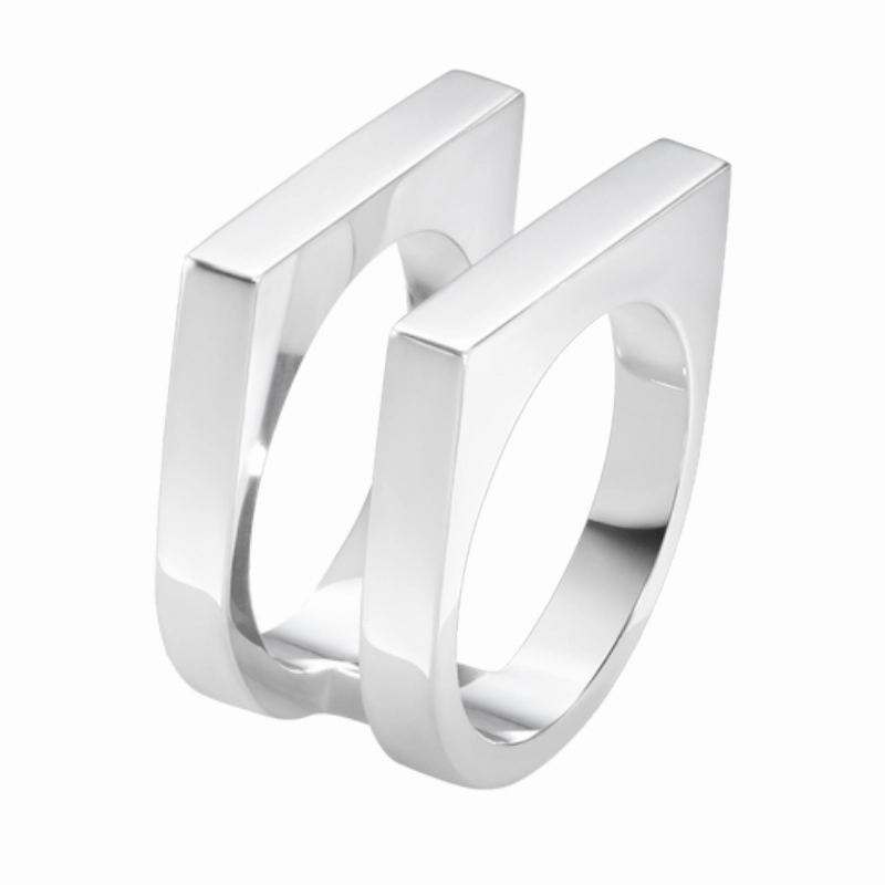 Georg Jensen Aria Sterling Silver Two Row Ring
