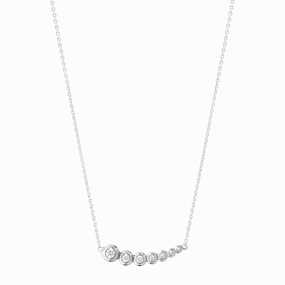 Georg Jensen Aurora 18ct White Gold 0.13ct Diamond Necklace
