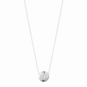 Georg Jensen Aurora 18ct White Gold 0.13ct Diamond Pave Necklace D