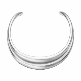 Georg Jensen Curve Sterling Silver Neckring D
