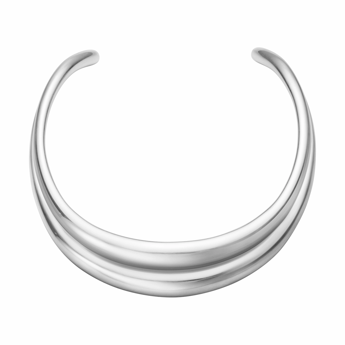 Georg Jensen Curve Sterling Silver Neckring D