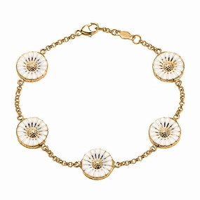 Georg Jensen Daisy 18ct Gold Plated Sterling Silver Bracelet