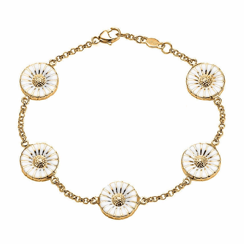 Georg Jensen Daisy 18ct Gold Plated Sterling Silver Bracelet