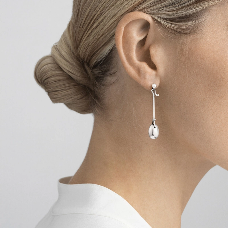 Georg Jensen Dew Drop Sterling Silver Earrings