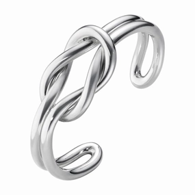 Georg Jensen Double Love Knot Sterling Silver Bangle D