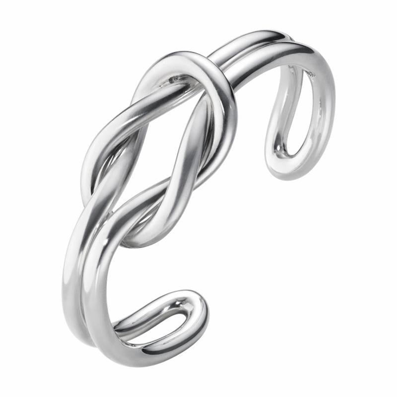 Georg Jensen Double Love Knot Sterling Silver Bangle D