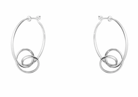 Georg Jensen Forget Me Knot Sterling Silver Earrings