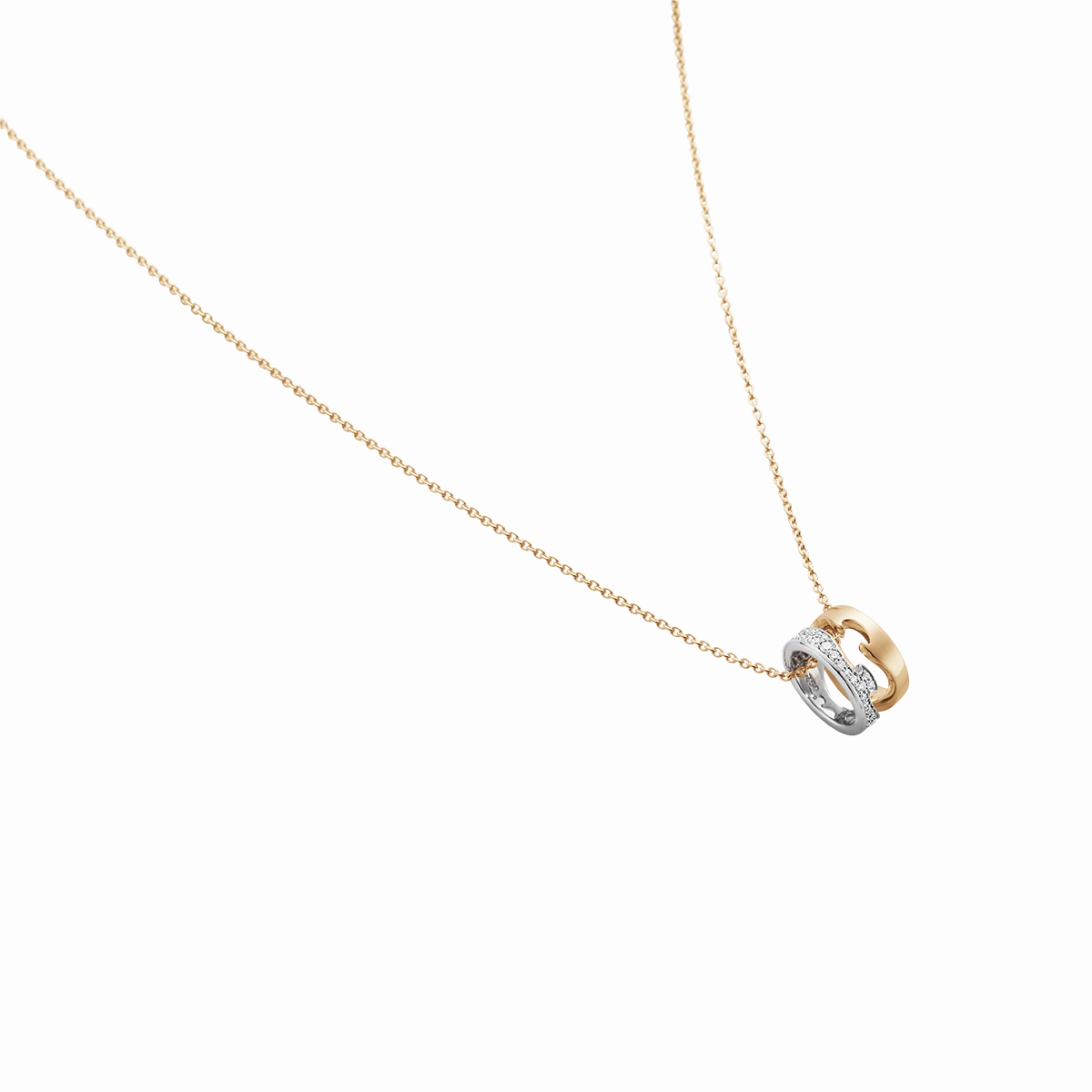 Georg Jensen Fusion 18ct Gold Diamond Pave Necklace