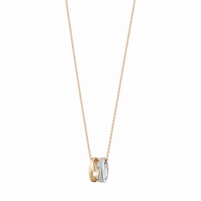 Georg Jensen Fusion 18ct Gold Diamond Pave Necklace