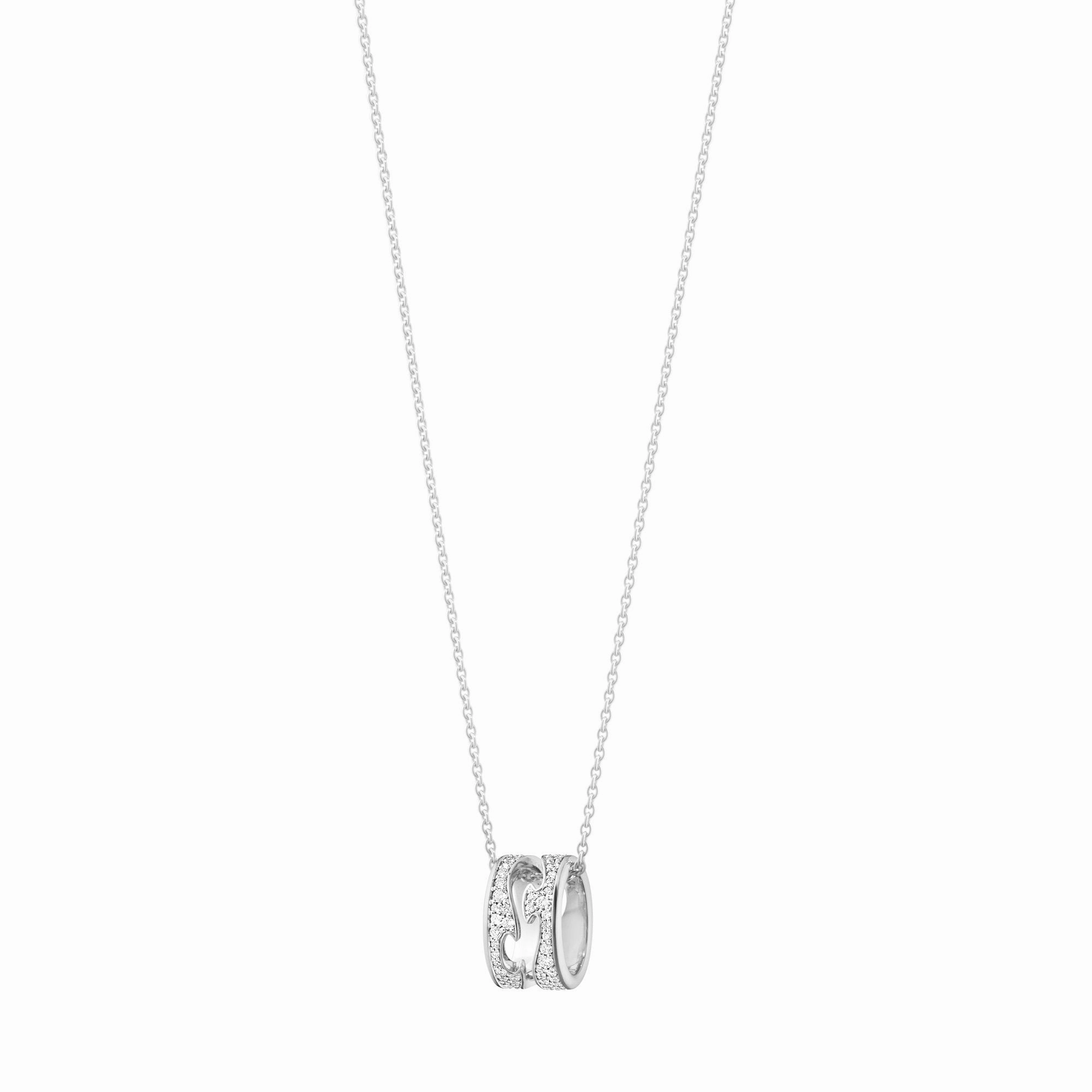 Georg Jensen Fusion 18ct White Gold 0.43ct Diamond Open Necklace