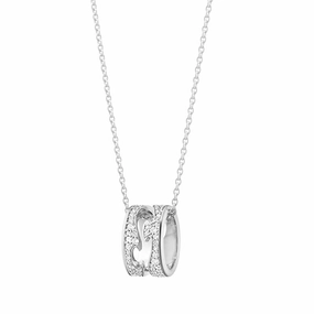 Georg Jensen Fusion 18ct White Gold 0.43ct Diamond Open Necklace