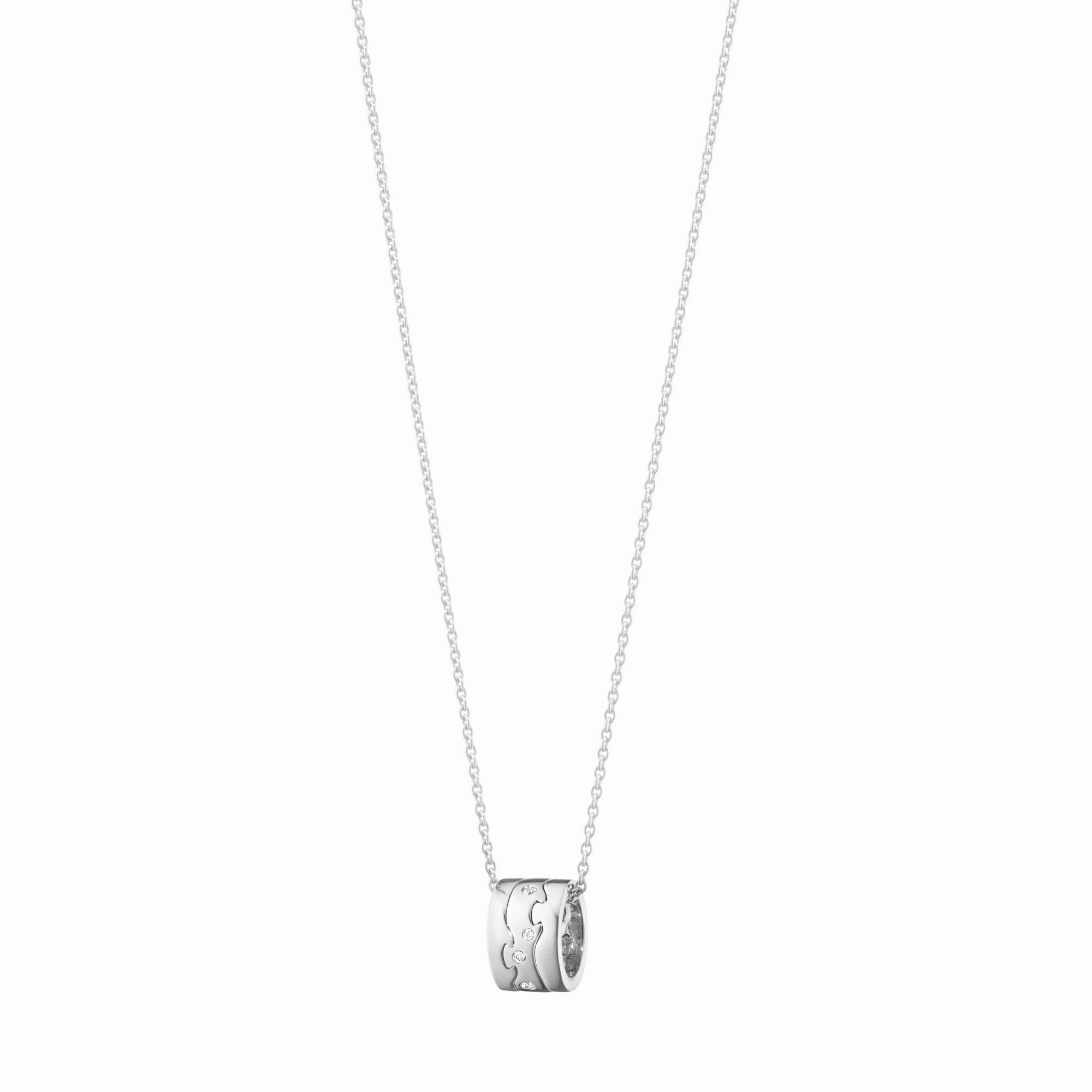 Georg Jensen Fusion 18ct White Gold Diamond Necklace