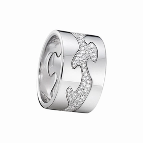 Georg Jensen Fusion 18ct White Gold Diamond Three Piece Ring