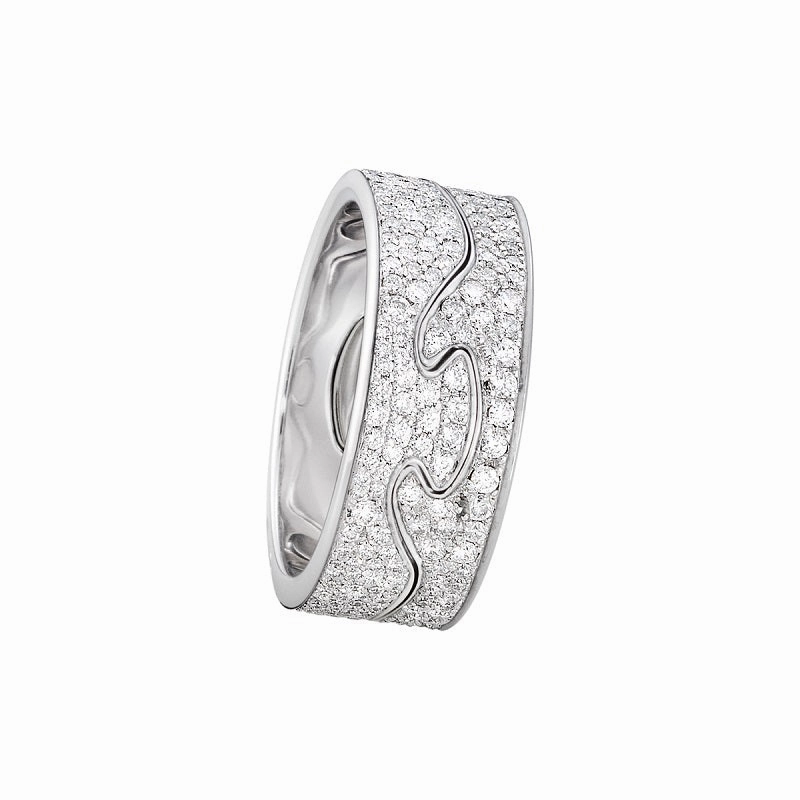 Georg Jensen Fusion 18ct White Gold Diamond Two Piece Ring