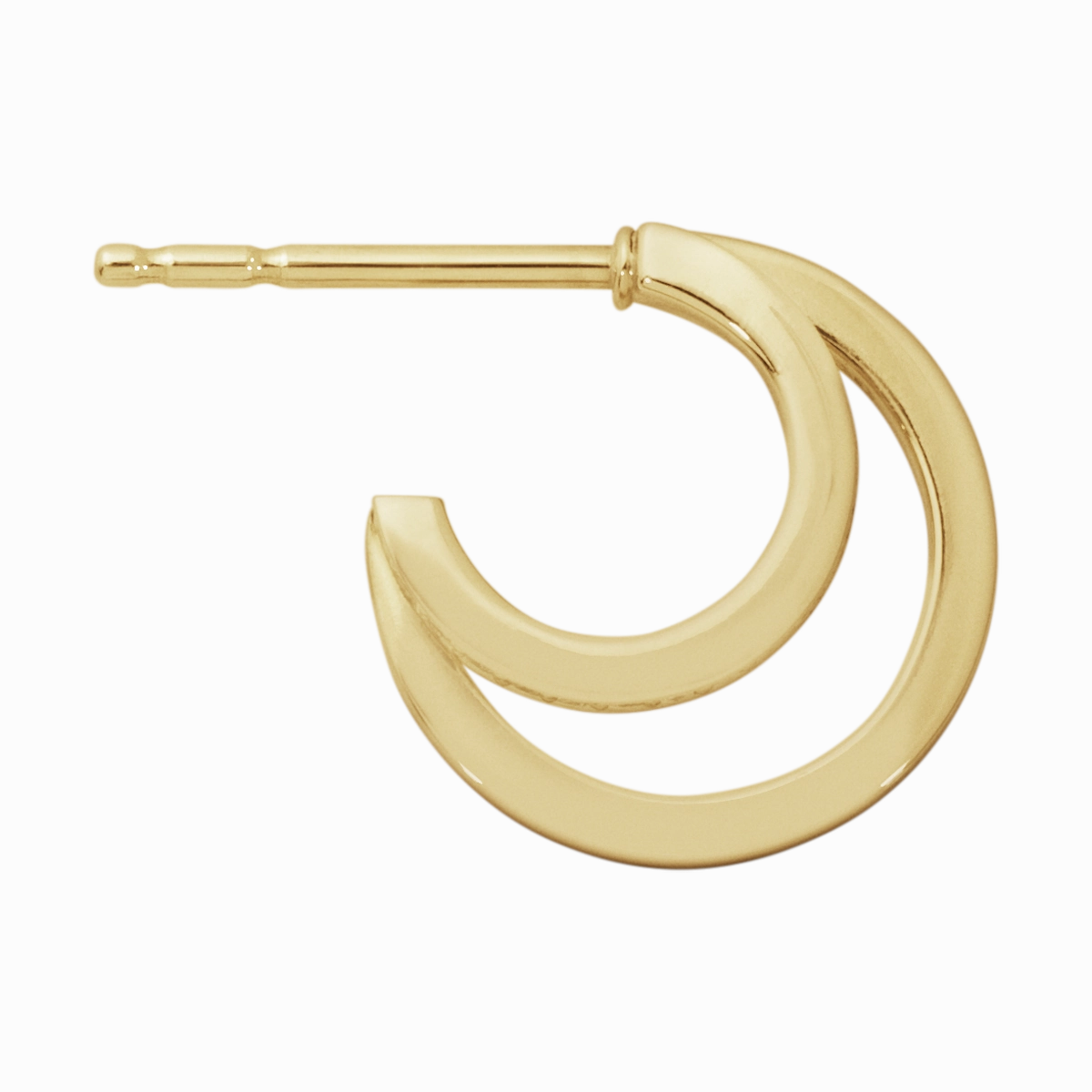 Georg Jensen Halo 18ct Yellow Gold 0.12ct Diamond Small Hoop Earrings D