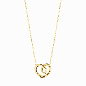 Georg Jensen Hearts Yellow Gold Small Necklace D