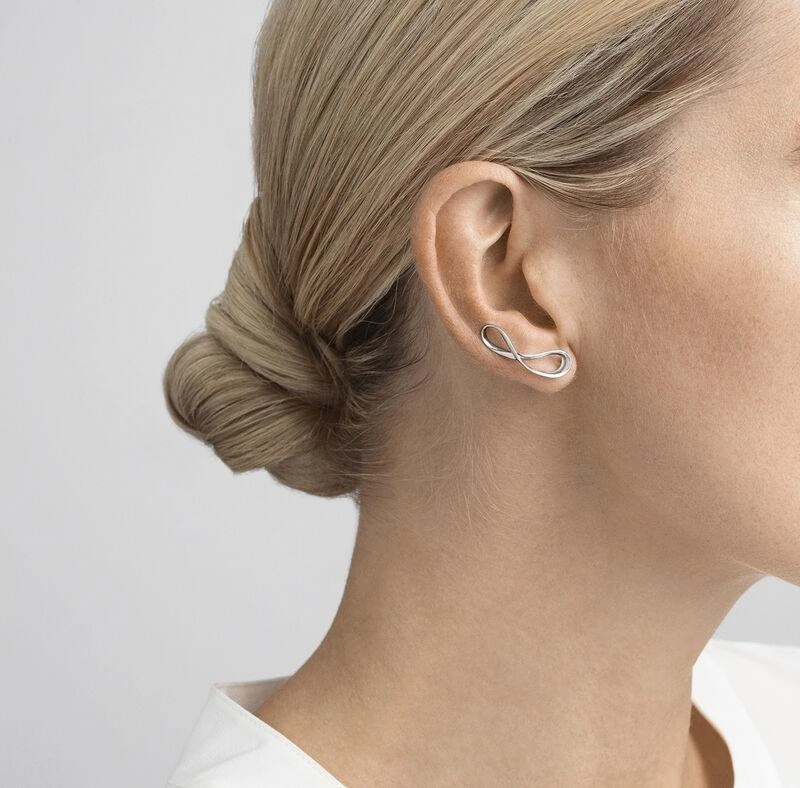 Georg Jensen Infinity Sterling Silver Stud Earrings D