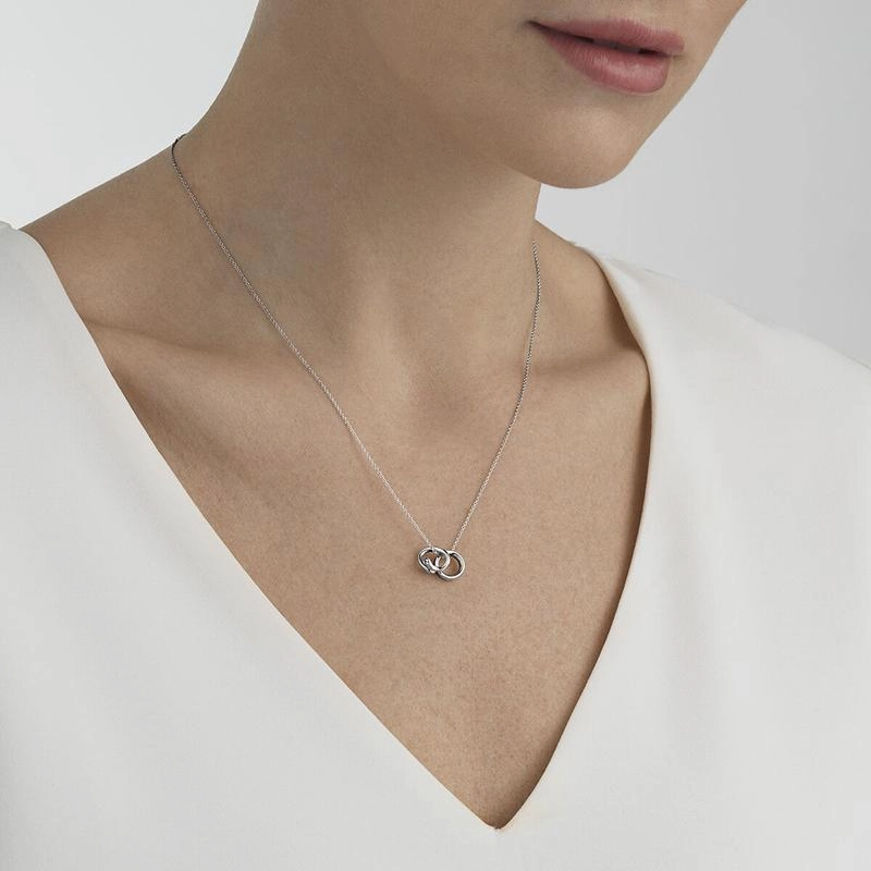 Georg Jensen Magic 18ct White Gold 0.06ct Diamond Charm Necklace D